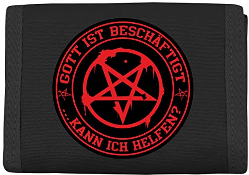 Geldbörse mit Aufnäher Gott ist beschäftigt...