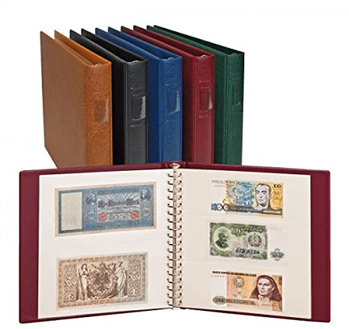 LINDNER Banknoten-Album (mit weißen Zwischenblättern)-Hellbraun