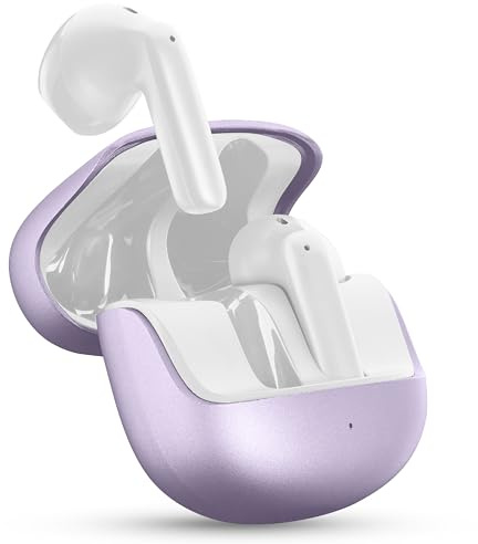 cellularline CALL PURELY Auricolari Bluetooth ENC, 4 Microfoni, ENC Cancellazione del rumore ambientale, 32 ore di Autonomia, Connessione Multipoint, Design Easy Pick, Viola