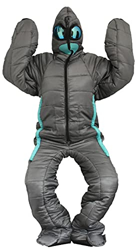 SXFYHXY Leichte Schlafsack Mit Ärmeln Für Erwachsene Mit Armen Beinen Tragbarer Schlafsackanzug Outdoor Baumwoll Warmer Schlafsack, Wasserfest Winddicht Deckenschlafsack Für Camping