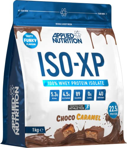Applied Nutrition ISO XP Whey Isolate - Whey Protein Isolate Powder, ISO-XP Funky Yummy Flavours (1kg - 40 Servings) (Choco Caramel)