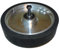 250 x 50 mm rubber contact wheel belt sander smooth surface aluminium core - with 12 mm shaft - ready for assembly