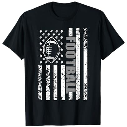 American Flag Football Patriotic Football T-Shirt