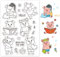 GLOBLELAND Silikonstempel Tiere Klare Stempel Schwein Transparente Stempel Tiere Clear Stamps für Kartenherstellung und DIY Scrapbooking Dekor