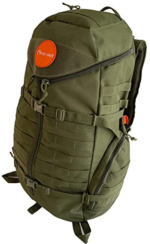 District North Militär Rucksack Hiking Buddy 60 Liter mit Y-Schnellzugang | Großer Bushcraft Survival Trekking Armee Taktischer Bundeswehr Wanderrucksack Groß XL 50L - 60L (Oliv)