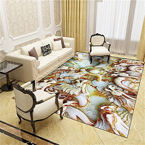 RUGMRZ Teppich Schlafzimmer Schöner Landschaftsstil gebetsteppich Mehrfarbig badteppich Outdoor Teppich Teppich Schlafzimmer Schlafzimmer deko200x250CM