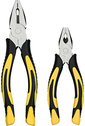 ZUZUAN Lineman's Zange Kombizange 15,2 cm & 20,3 cm Zange mit Drahtschneider, robuste Chrom-Vanadium-Stahlkonstruktion, professioneller Griff