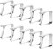 Newaner 10 stück klein tischdeckenklammer Edelstahl, Flexibler beweglich tischtuchklammern tischdeckenhalter tischklammern, tischtuch Clip zur 0-3cm stärke gartentisch, Restaurant Familie esstisch
