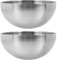 Zerodeko 2 Stück Ramen Nudelschüssel Edelstahl Schalen Koreanische Schalen Metall Pho Suppe Schüssel Servierschalen für Getreide Reissuppe Nudeln Salat 12 cm Silber Silber