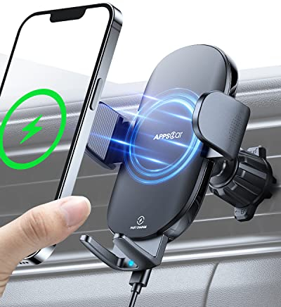 Handyhalterung Auto Mit Ladefunktion, APPS2Car Upgrade-Haken und 15W Schnellladung 360° Auto Handyhalterung Mit Ladefunktion, Passend für Samsung Galaxy S22/S21/S20 Usw.
