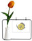 Composition Go Chess Delights Game Tulpe Künstliche Blumenvase Dekoration Karte
