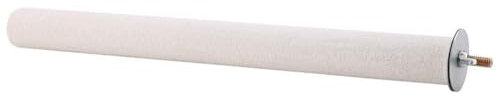 Percha De Agarre Blanco para Jaulas De Pájaros, Percha De Piedra Pómez para Pájaros Soporte De Madera Rama De Juguete para Mantener Las Uñas Y Los Picos En Las Mejores Condiciones(2.5 * 30cm)
