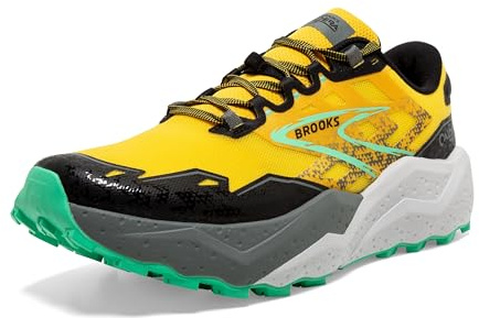 Brooks Herren Caldera 7 Sneaker, Lemon Chrome Black Sedona Sage, 42 EU
