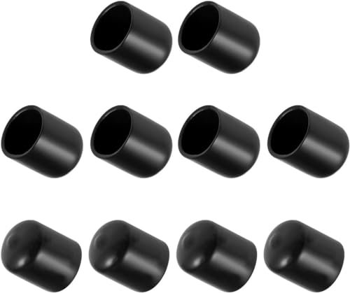 Boxonly 10 stücke Gummi Endkappen 18mm ID Vinyl Runde Endkappe Abdeckung Schraube Gewinde Protector Vinyl Bolt Schraube Abdeckkappen Gummi Schraubkappen Gummi Bolzen Abdeckungen Kappen