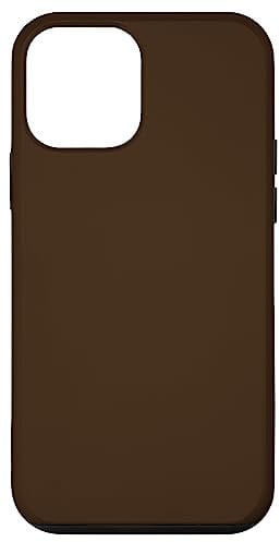 iPhone 12 mini Case, Dark Brown Phone Cover For Phone, Plain Brown Phone Case