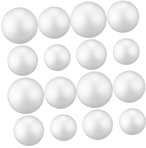 COHEALI 80St Kleine Kugeln basteln Weihnachtsbaum Hochzeitsdekorationen Modelle Feiertagsparty-Dekor Christbaumkugeln Weihnachten Schaumkugel Bastelmaterial Weihnachtskugeln schmücken Weiß