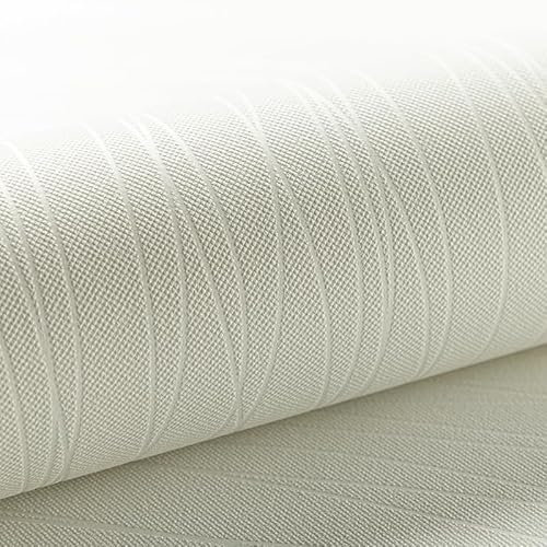 Snewvie Striped Wallpaper Beige Plain Textured Wallpaper Non-Woven 3D Embossed Glitter Geometric Wall Paper for Bedroom Adults Teenager Living Room Lounge Hallway Stairs