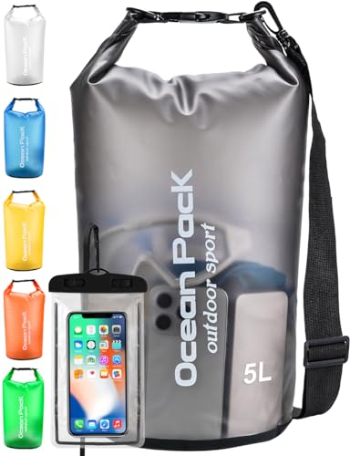 Henrycares Dry Bag wasserdichte Tasche, 20L 10L 5L 2L Wasserdichter Packsack mit Schultergurt, Schwimmen, Baden, Strand, Kanu, Stand Up Paddling, Tauchen