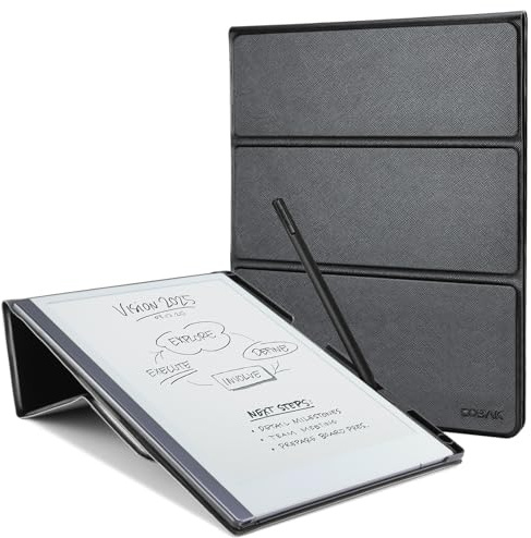 CoBak Case for Remarkable 2 Tablet - Lightweight and Hard Back Shell Protective Cover with Built-in Pen Holder - Only for 10.3 2020 Released, Black