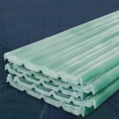 Pannelli Tetto Trasparente,Lamiere Grecate da 1Mm di Spessore,Pannelli da Tetto di Vetroresina Resistente Agli Urti e Infrangibile,Pannelli Lamiera Ondulata,per Serra,Balcone (0.9x1.3m/35x51in,12 Pcs)
