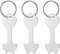 PATIKIL Porte-Clés Jeton de Caddie, Lot de 3, en Acier Inoxydable de 2,4 Pouces pour Déverrouiller les Chariots de Courses, Couleur Argentée