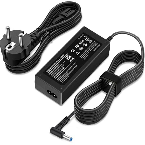 45 W Caricabatterie per HP Laptop (4,5 x 3 mm),19,5 V 2,31 A Adattatore di alimentazione per H P Pavilion 11 13 15, HP Stream 11 13 14, Elitebook Chromebook ProBook Notebook Folio,Envy,Spectre