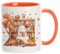 Missmisq Tazas de café de calabaza de Halloween, taza de café de cerámica de Halloween - Taza de té de café de 400 ml - Taza de temporada espeluznante otoño, decoración de Acción de Gracias de