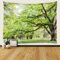 AMDXD Wandteppiche Natur Landschaft, Wandteppich Wald Dschungel Tapisserie Wandbehang Polyester Accessoires für Wohnzimmer Schlafzimmer Wanddeko, Grün, 260x240cm
