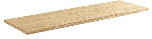 Lomadox Badezimmer Waschtischplatte 140cm in Eiche mit 3D-Oberfläche