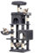 Heybly Arbre à Chat, Tour de Grimpe à Tige à Griffer Multi-Étagé de 145 Centimètres de Hauteur, Équipé de Deux Grandes Plateformes, d'une Grande Hâmatte, d'un Panier à Chat, Gris Clair HCT016G