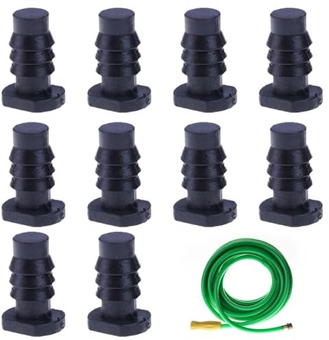Gartenschlauch-Endstopfen, 10 Stück Schlauchendkappen für den Garten, einfache Installation, Tropfbewässerungszubehör, 8 mm Wasserrohrstopper für Rasen, Höfe, Gärten, Parks, Terrassen