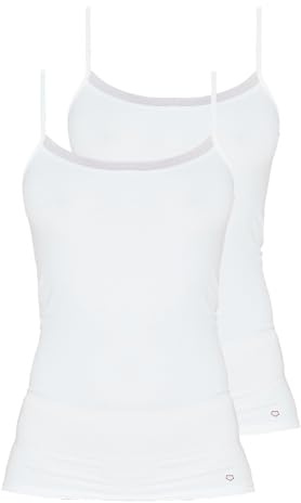 SCHÖLLER 2er Pack Damen Unterhemd Baumwolle-Elasthan 51130-26-581 Gr. 42 in Weiss