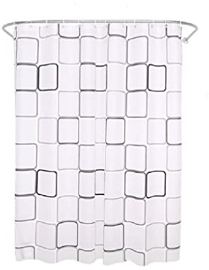 DYHWAC Tenda da doccia a grata quadrata con gancio Tenda da doccia for pareti divisorie for bagno lavabile(180 * 200CM)