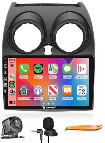 CarPlay Android Auto Navigazione Stereo GPS Radio Telecamera retromarcia Display 10 IPS Quad Core 2G+32G Touchscreen Headunit Tablet Pad Lettore multimediale per Nissan Qashqai 2006-2013