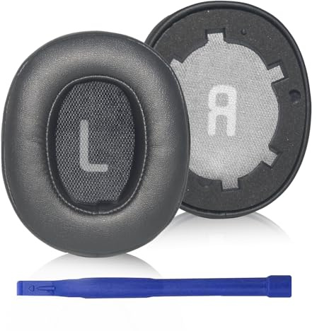 Adhiper Ersatz-Ohrpolster für JBL Tune 700(700BT)/710(710BT)/720(720BT)/750(750BT, 750BTNC)/760(760NC)/770(770NC) Kopfhörer, Ohrpolster mit Weichem Proteinleder und Geräuschisolierungsschaum (Schwarz)