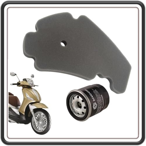 KIT FILTRO OLIO + FILTRO ARIA ORIGINALE PER PIAGGIO BEVERLY 125 - PIAGGIO BEVERLY 250 - BEVERLY 300 - BEVERLY 300ie TUTTI I MODELLI.