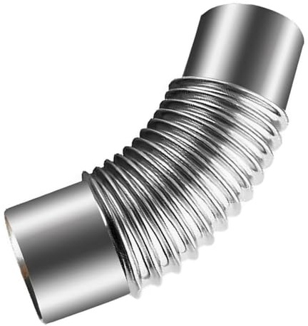 Conducto De Humos De Acero Galvanizado for Estufas, Codo Flexible De 45 Grados for Estufas De Leña Y Sistemas De Ventilación De Chimeneas(200mm)