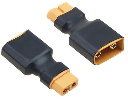 Apkpesterml 2er Pack XT90 auf XT60 Adapter, Konverter Stecker für RC Lipo Akku und Ladegerät, XT90 Male auf XT60 Female Connector für ESC, FPV Drohne und Modellbau, sicherer kabelloser Steckverbinder