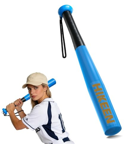 BOOSTEADY Durable Steel Baseball Bat with Non-Slip Handle and Paracord Hand Strap and 43 cm for Travel, Blue