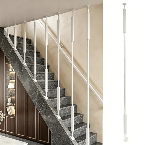 Vertical Stair Balustrade Rods Stair Railing Spindles Indoor High Interior Staircase Railing Spindles iron balusters for staircase indoor black baluster shoes for Deck Steps Balcony