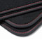 teileplus24 V331 Velours Fußmatten kompatibel mit Seat Leon 3 5F 5-Türer ST Kombi 2012-2020 Trittschutz Fahrermatte, Naht:Rot