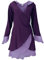 GURU SHOP Wickeltunika mit Zipfelkapuze, Tunika im Lagenlook - Plum/Flieder, Damen, Size:M