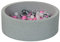 Velinda Bällebad Ballpool Kugelbad Bällchenbad Bällchenpool Kinder Pool mit 200 Bällen (Farbe der Bälle: perlweiß, transparent, rosa, silberfarben)
