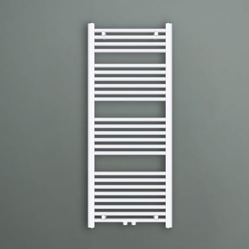 Mai & Mai Design Badheizkörper 50x120cm Weiß Seitenanschluss & Mittelanschluss Handtuchtrockner Röhrenheizkörper Badheizung