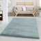 Carpettex Hochflor Teppich Wohnzimmer Shaggy Flokati Modern Einfarbig 120 x 170 cm Blau - Schlafzimmer Weich Flauschig Waschbar Küche Esszimmer - Langflor