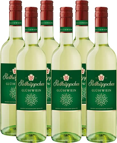 Rotkäppchen Qualitätswein Glühwein Weiß (6 x 0,75l) – Aromatisch-winterlicher, weißer Glühwein in erlesener Rotkäppchen Qualität