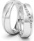 Kolibri Rings Eheringe Paarpreis Silber Rhodiniert 11 Zirkonia Steine Trauringe Partnerringe Freundschaftsringe - Gratis Gravur und Etui Längsmatt