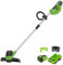 Greenworks Akku-Rasentrimmer 40V 30cm + Doppel-Fadenspule mit Schutzabdeckung