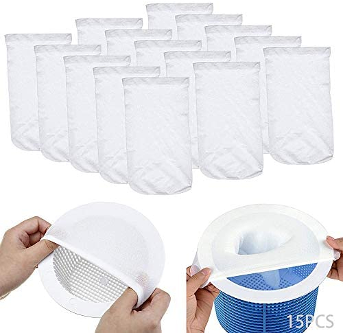 15PCS Skimmer per Piscina Gonfiabile,Calzini da Skimmer per Piscina,Calze da Filtro per Piscina,Skimmer per Piscina Standard,Pool Skimmer Net,Filtri di Nuoto di Piscine,Skimmer per Piscina