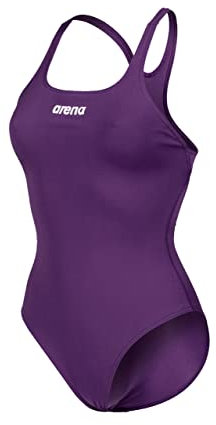 ARENA Solid Swim PRO Team Costume Intero Donna, Costume da Bagno ad Asciugatura Rapida, Costume da Bagno Sportivo in Tessuto MaxLife Eco con Massima Resistenza al Cloro e Protezione UV UPF 50+
